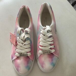 Juicy Couture Pink and Blue Artistic Sneakers